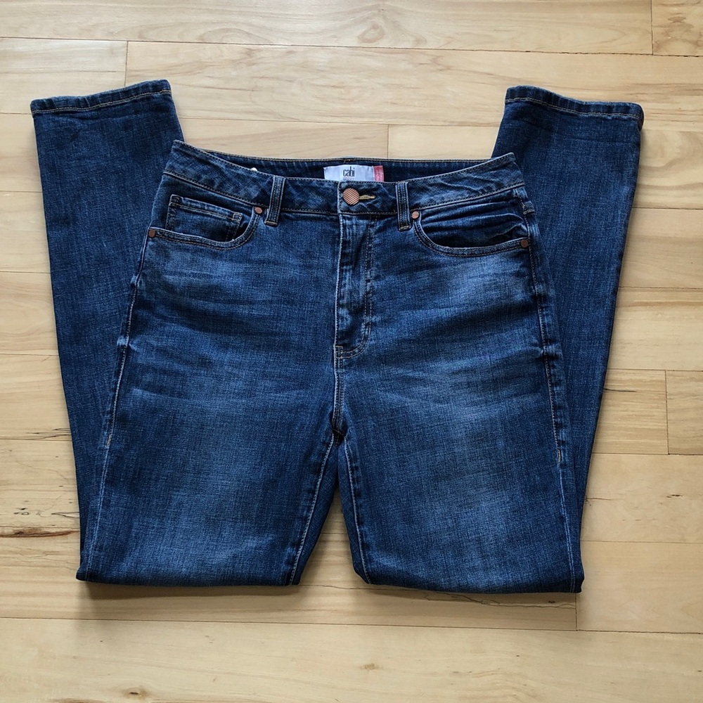 CAbi Higher Straight High-rise medium wash denim jeans - 6